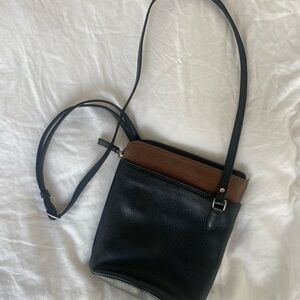 Black and Brown Leather Crossbody Bag